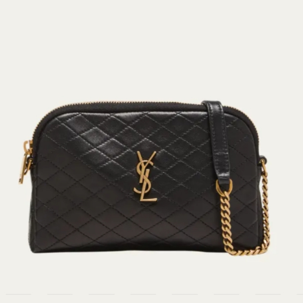 YSL GABY Mini Quilted Black lambskin Crossbody Bag